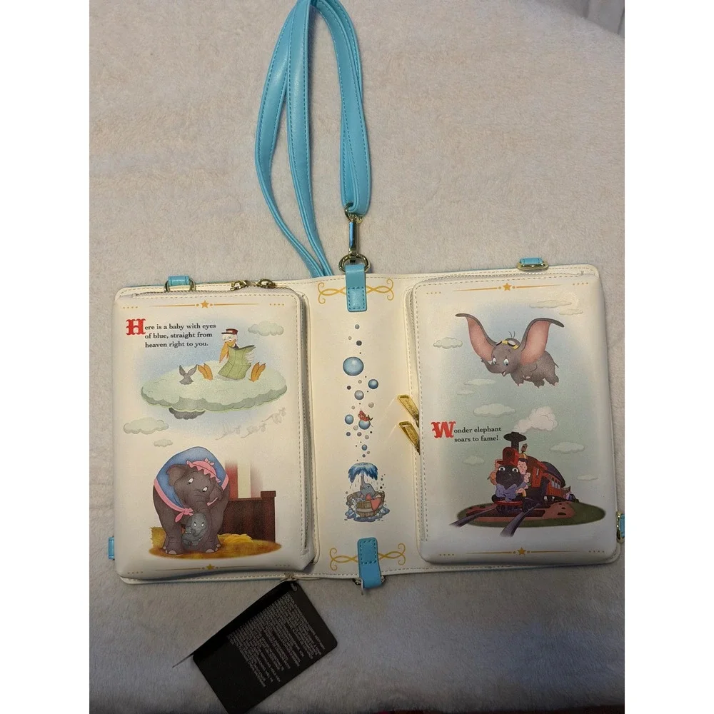 Disney Loungefly Dumbo Book Series Convertible Backpack Crossbody Bag WDTB2647